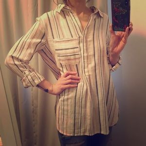 NWOT Sanctuary | Linen Blend Collared Popover